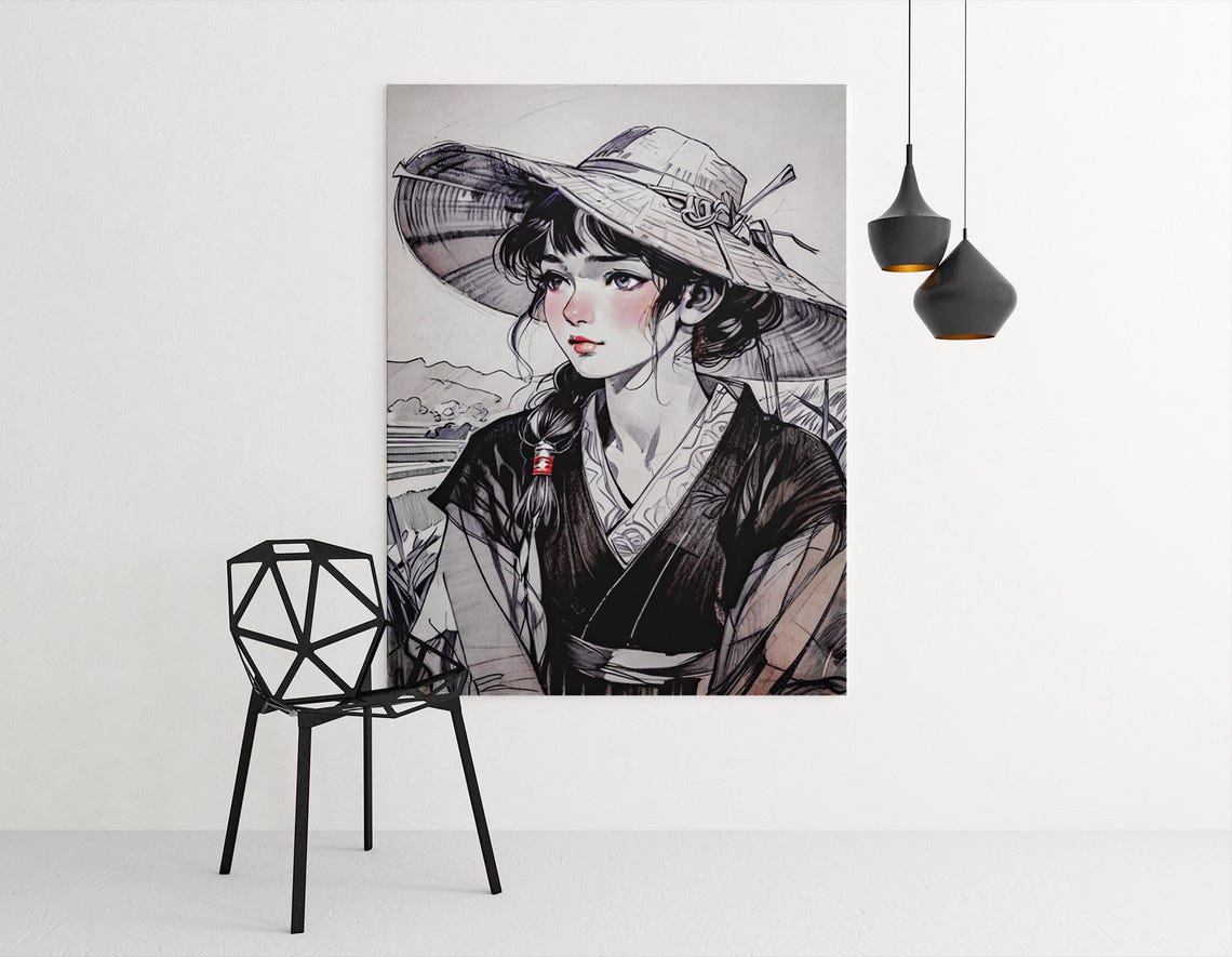 Anime Girl Poster, Retro Manga Art Print - Image 3