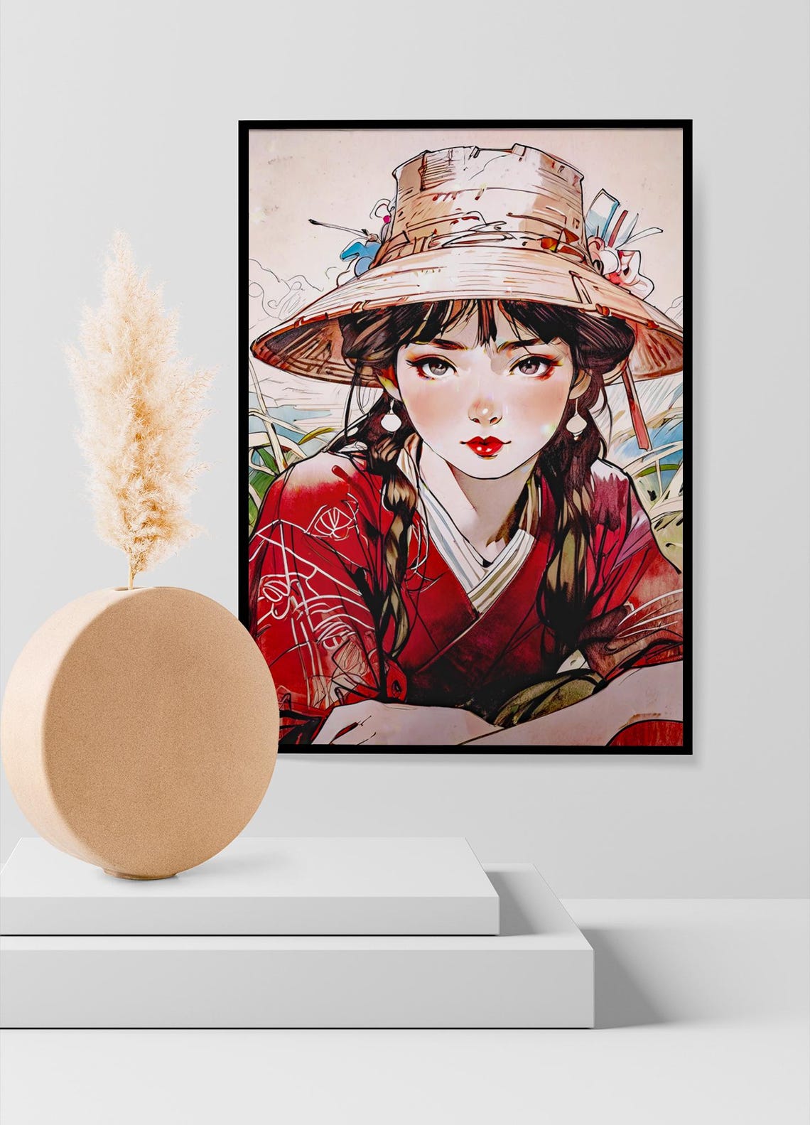 Anime Girl Retro Anime Poster, Manga Portrait - Image 6