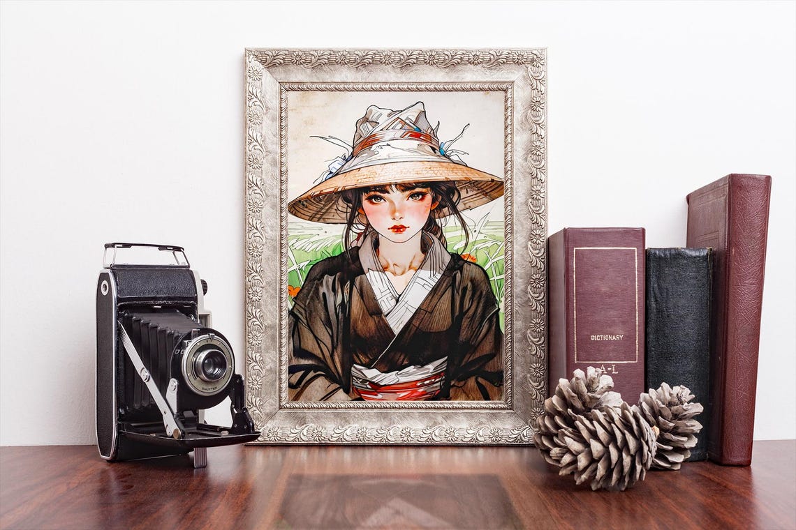 Anime Girl, Retro Japanese Decor Poster - Image 6
