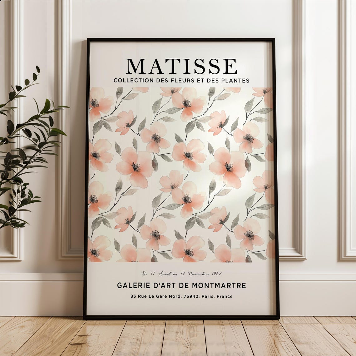 Matisse Peach Blossom Flower Market Exhibition Botanical Poster