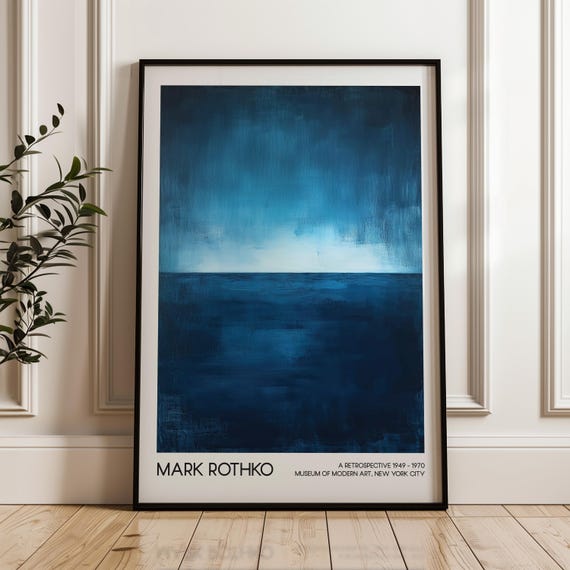 Mark Rothko Art Poster Modern Exhibition Home Decor Abstract Living Room Wall