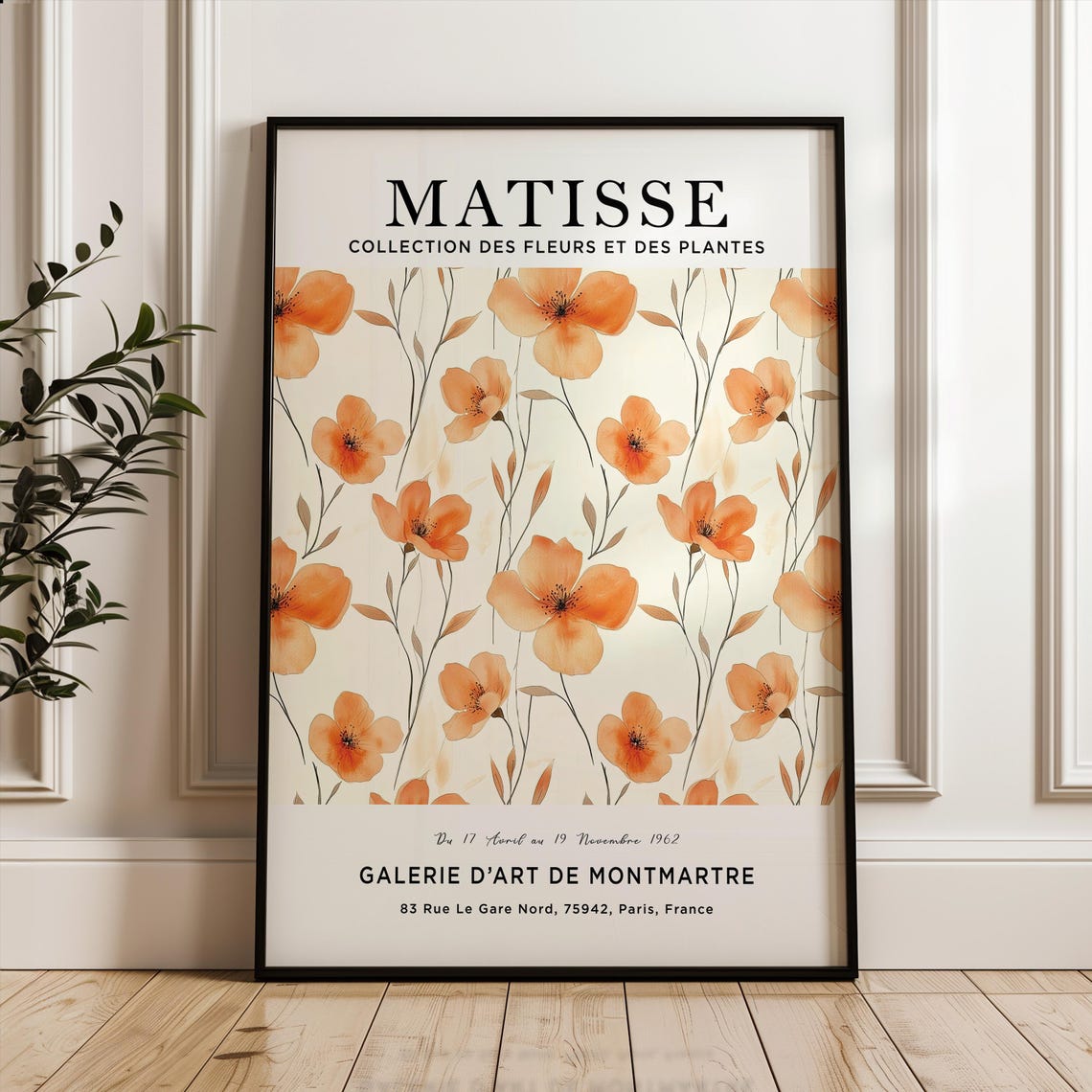 Henri Matisse Art Print Flower Poster Market Orange Plant Botanical