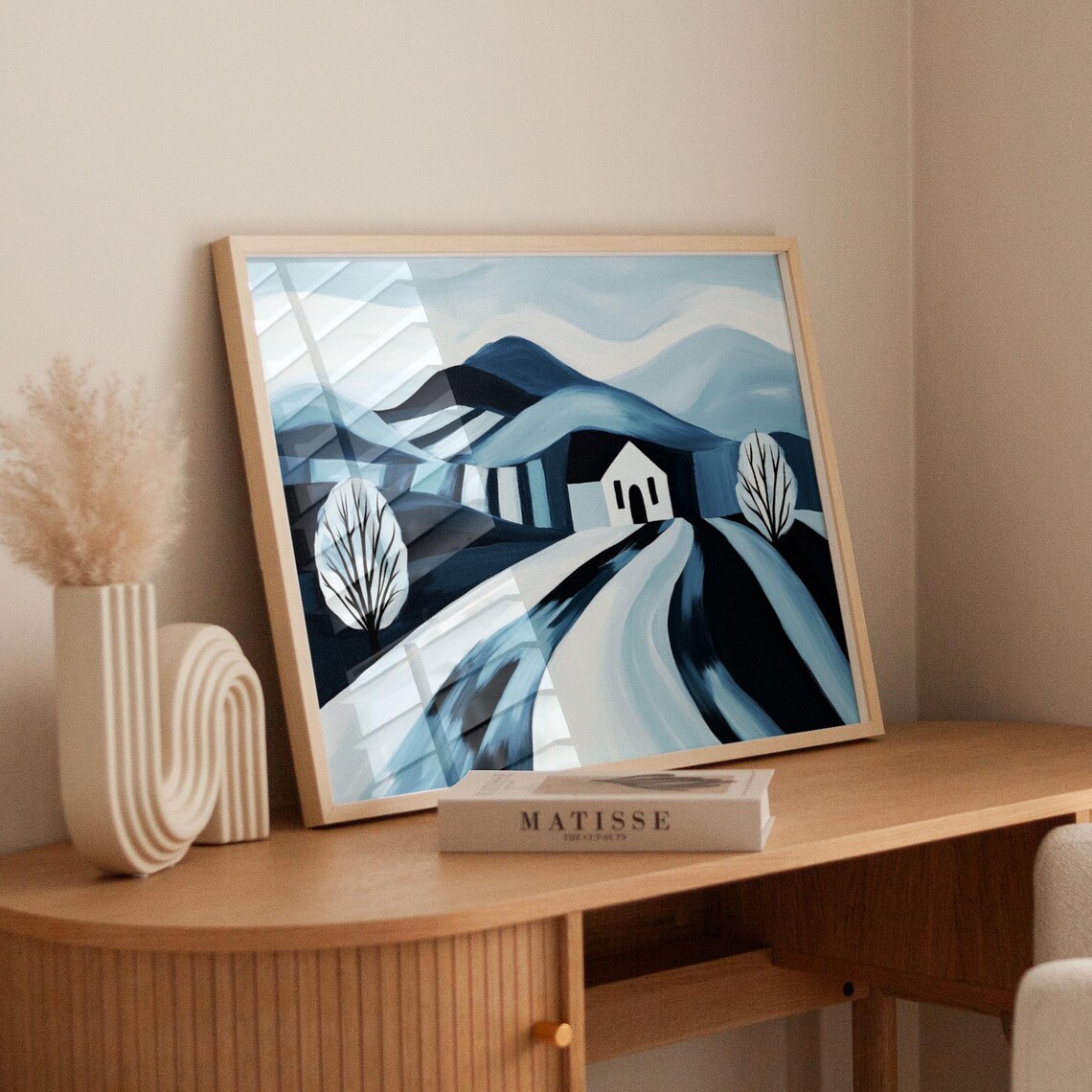 Modern Farmhouse Abstract Hills Countryside, Art Print - Image 6