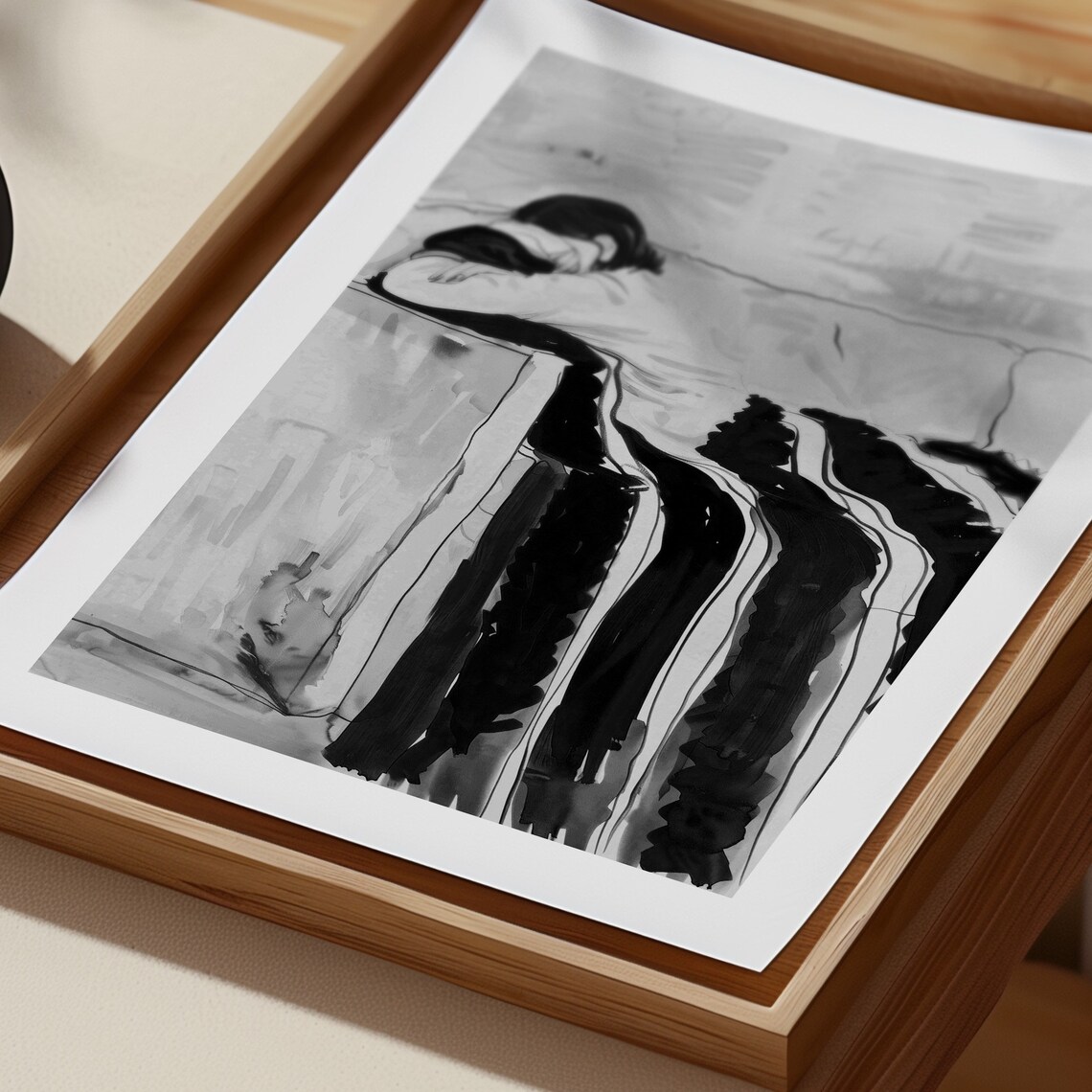 Abstract People Art, Mid Century Modern Abstract - Image 3