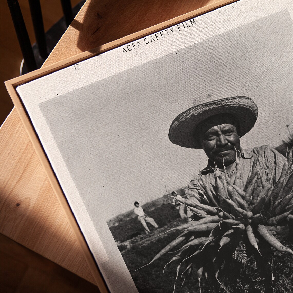Vintage Mexican Farmer Harvest Portrait Retro Black White Photo Poster - Image 2
