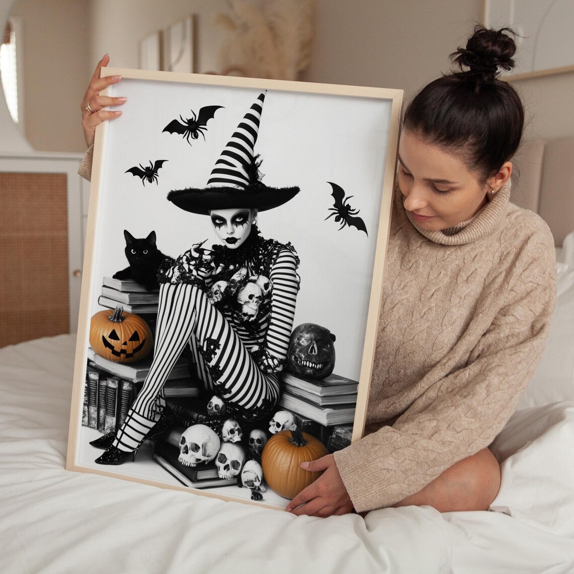 Gothic Halloween Witch Art Print, Dark Fantasy Decor - Image 3
