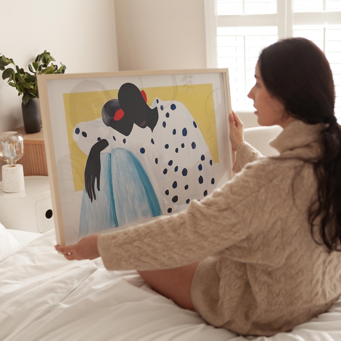 Abstract Couple, Polka Dot Minimalist Decor - Image 3