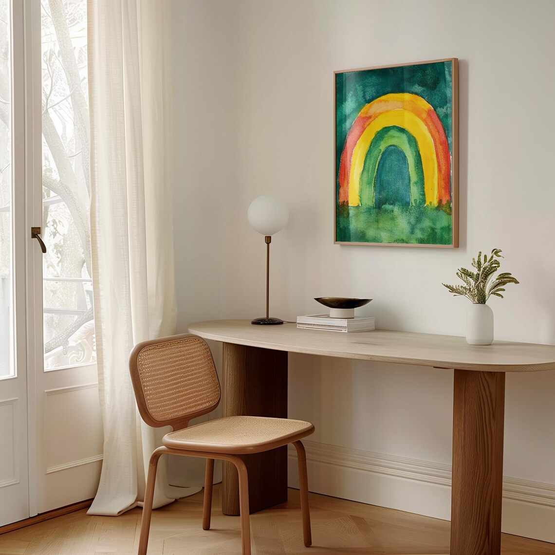 Watercolor Rainbow, Uplifting Nursery Decor Print - Image 4