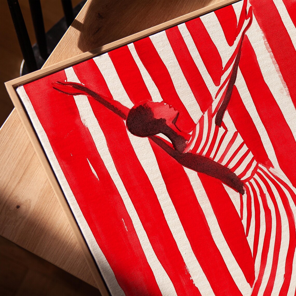 Abstract Dancer Art Print, Modern Minimalist Movement