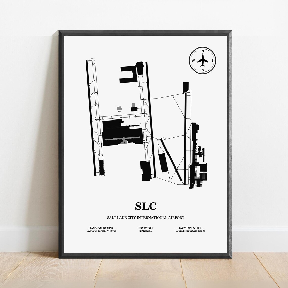 SLC Salt Lake City International Airport Map, Aviation