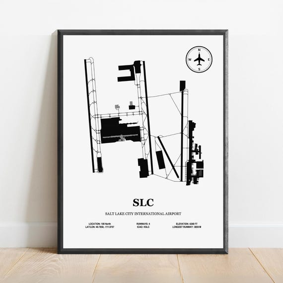 SLC Salt Lake City International Airport Map, Aviation