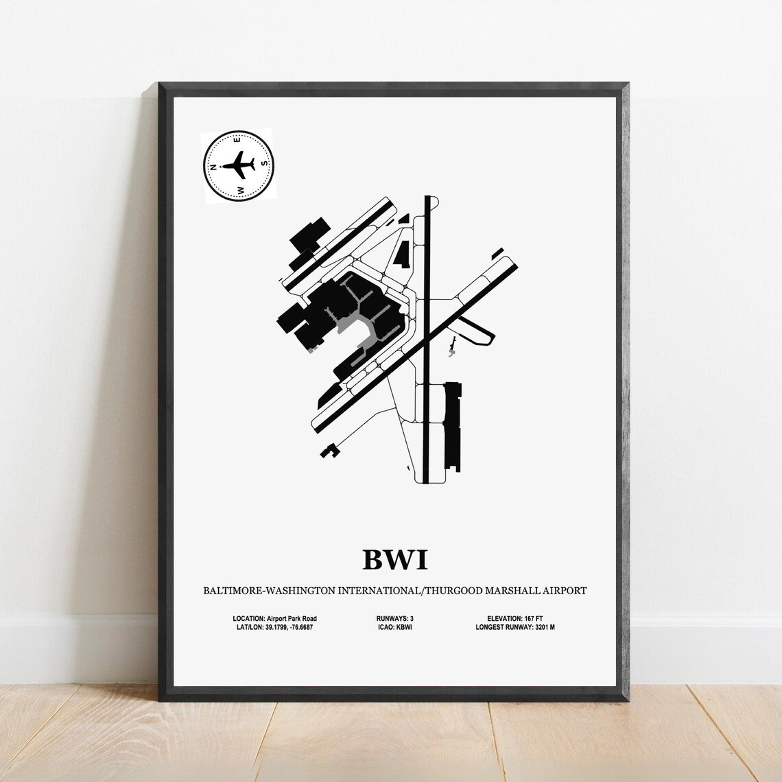 BWI Baltimore-Washington International Airport Map