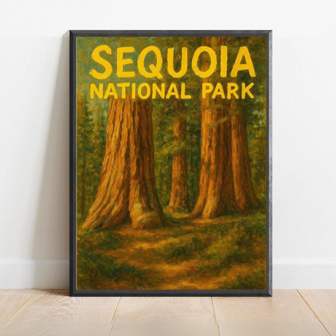Sequoia National Park Majestic Redwood Forest Canopy Travel Poster