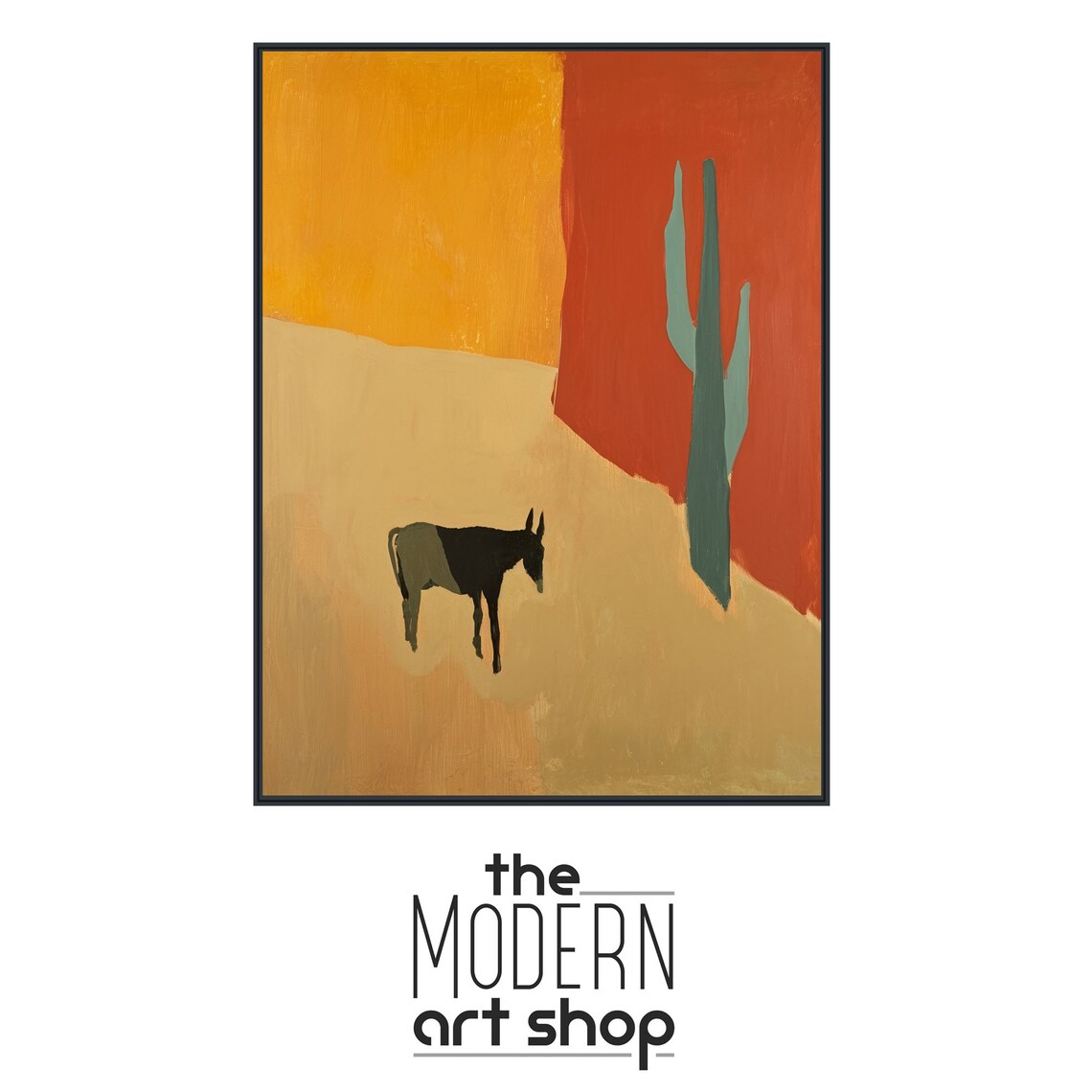Southwestern Cactus Canyon Road Modern Art Print - Image 4