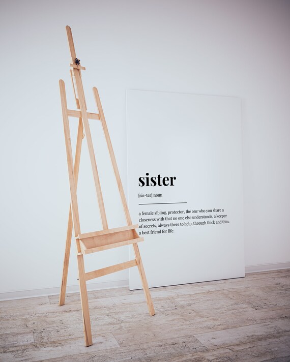 Sister Definition Dictionary Style White Minimalist Quote Poster