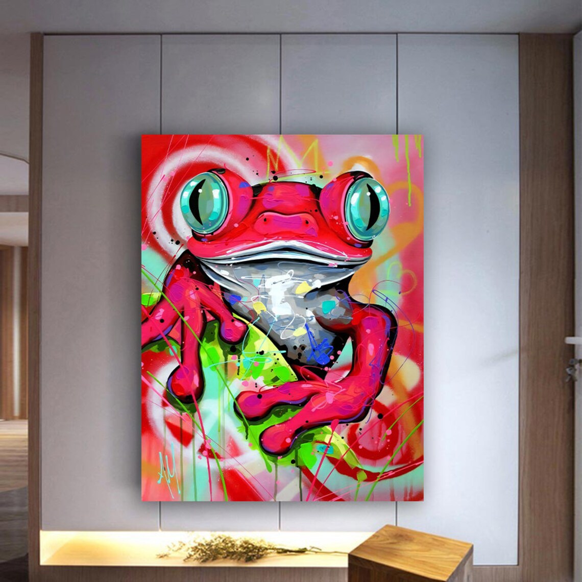 Red Frog Animal Decor, Fun Animal Wall Art - Image 3