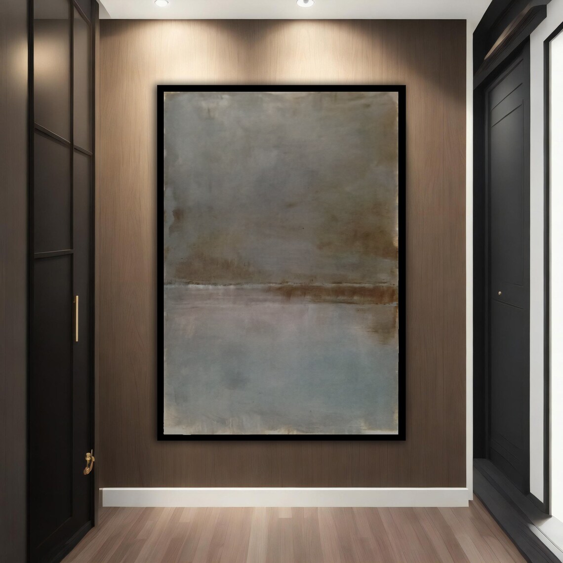 Mark Rothko Grey White Abstract Painting - Image 3
