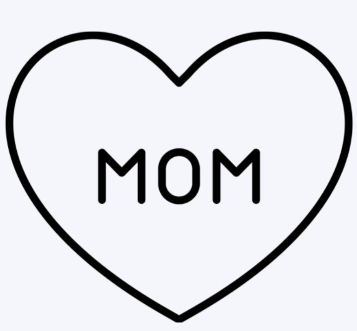 Mom Heart - Mother's Day Heart Art Print