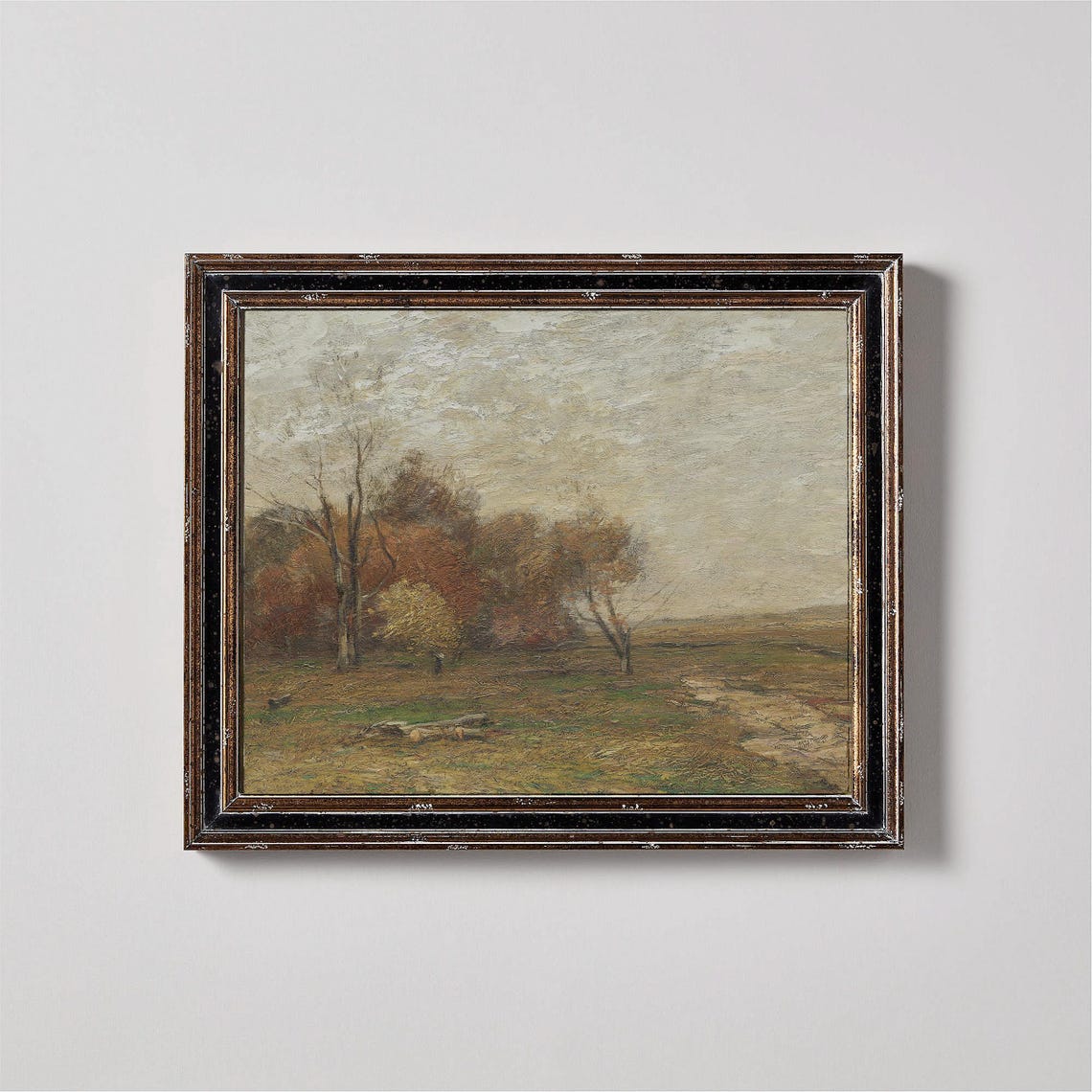 Golden Autumn Foliage Trees Vintage Fall Landscape Oil Painting Poster - Image 3