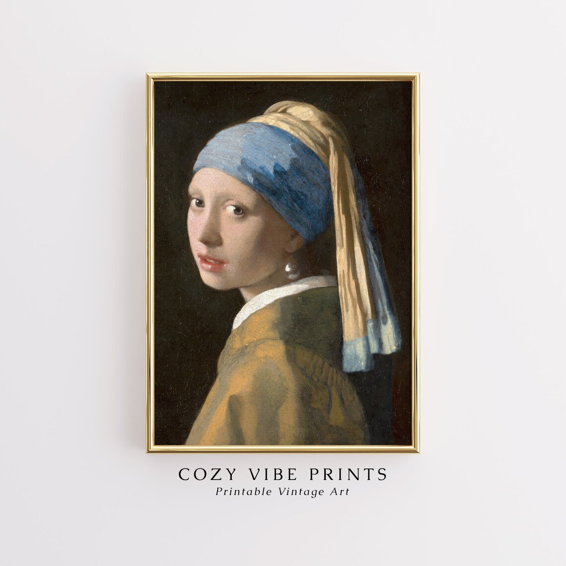 Antique Woman Portrait Painting Girl With A Pearl Earring Vintage Famous Wall Art Print Dutch Baroque Decor - Image 2