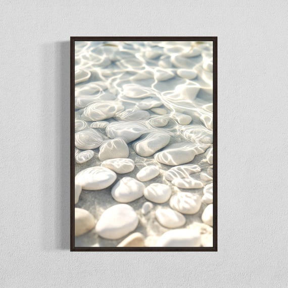 Zen Stone Wall Art Ocean Bay Print