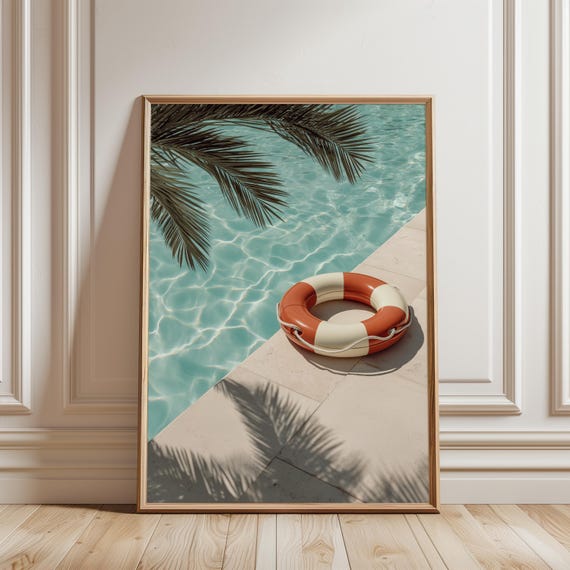 1970s Retro Palm Tree Buoy Art Print