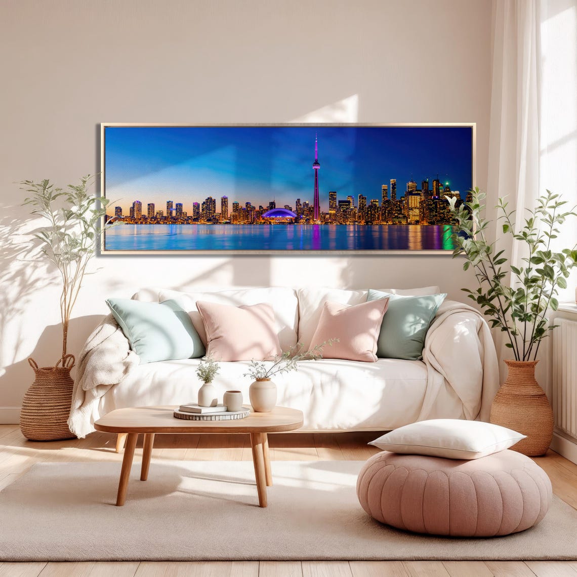 Toronto Skyline Night Lights CN Tower Triptych Canada Poster - Image 4