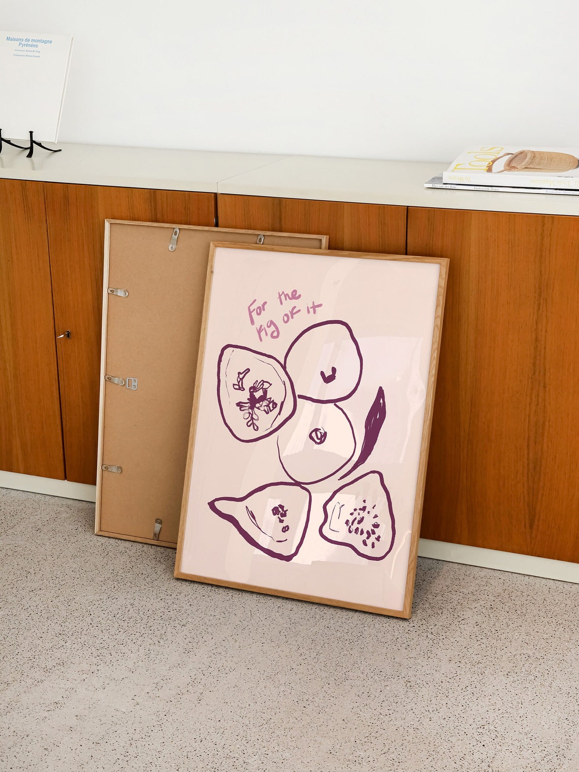 Funny For The Fig Of It Hand Drawn Figs Kitchen Decor Poster - Image 2