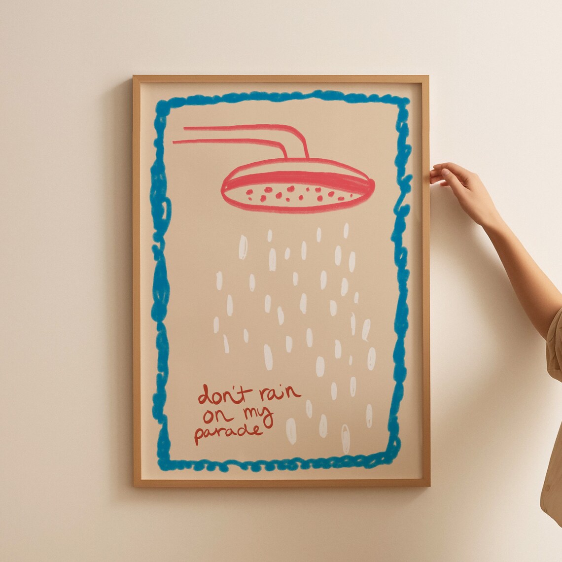 Dont Rain On My Parade Typography Bathroom Art Print - Image 2