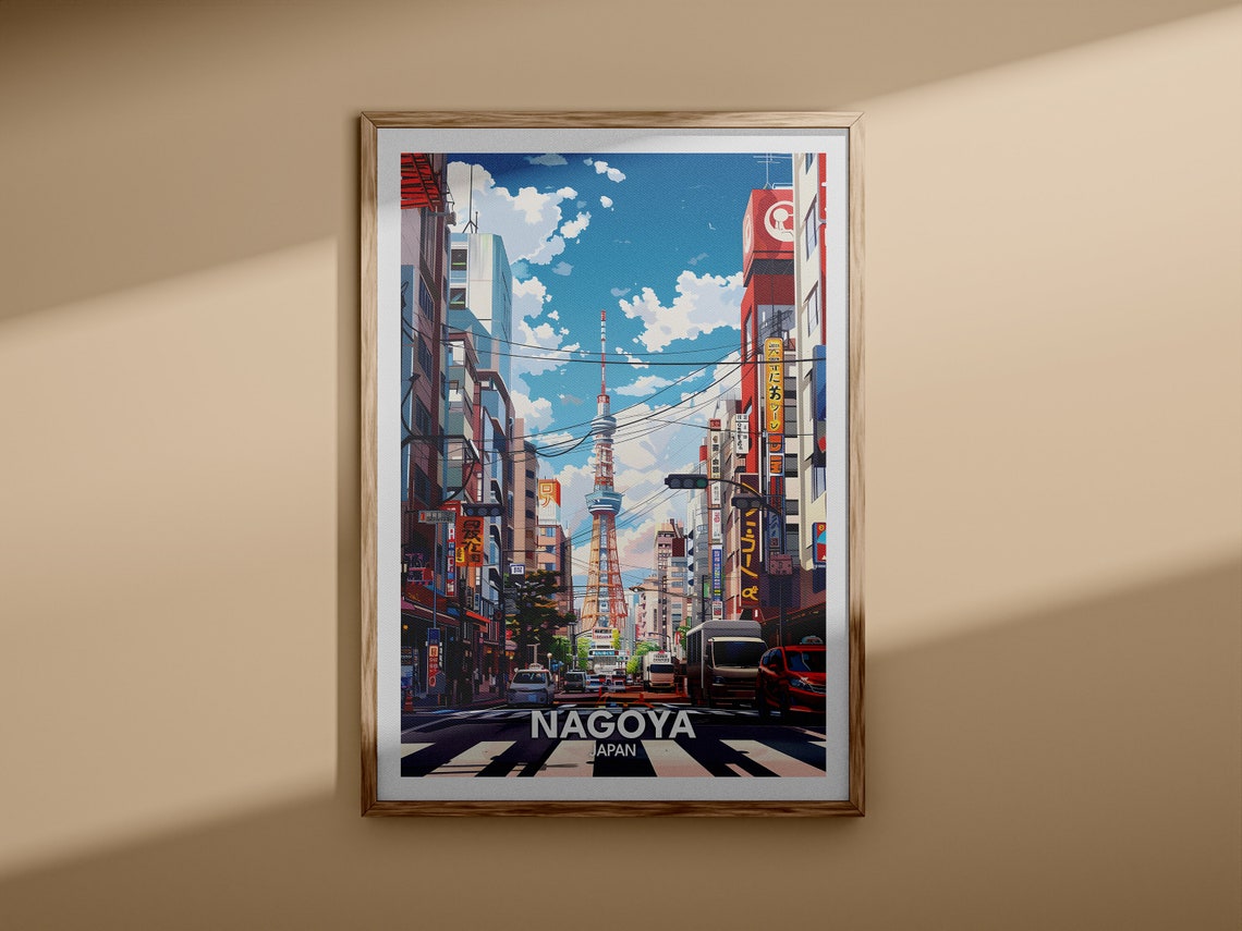 Nagoya Print Nagoya Travel Poster Japan Wall Art Print Japan Home Decor Travel Wall Art Poster Unique City Print - Image 3
