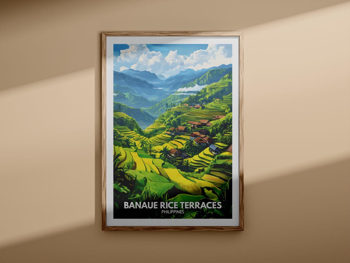 Banaue Rice Terraces Philippines Emerald Terraces Travel Poster - Image 3