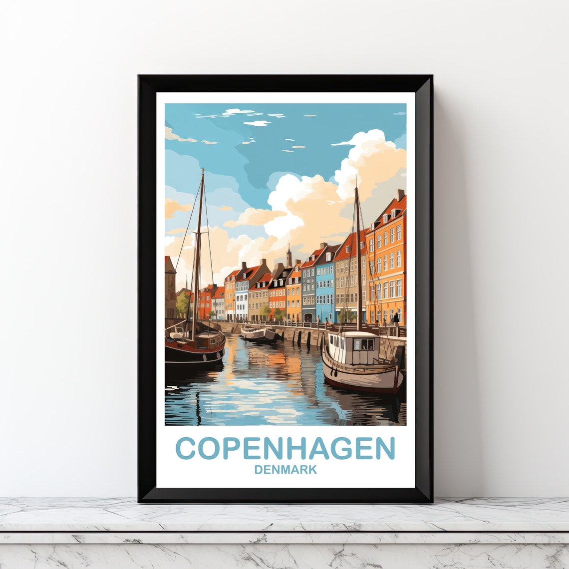 Copenhagen Travel Art Copenhagen Travel Art Denmark Poster Copenhagen Denmark Travel Art Travel Wall Art Dt2eudeco1