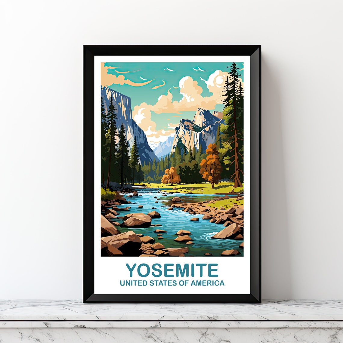 Yosemite Park Travel Print California Travel Wall Art National Park Yosemite National Park Wall Art Travel Print Dt2nacaynp1