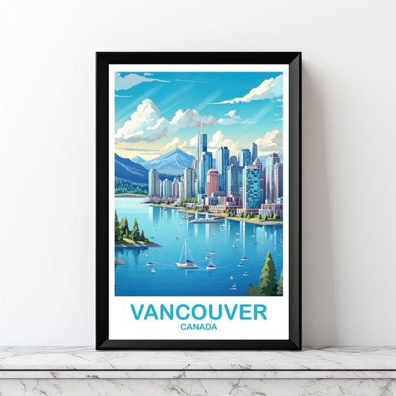 Vancouver BC Travel Poster, British Columbia