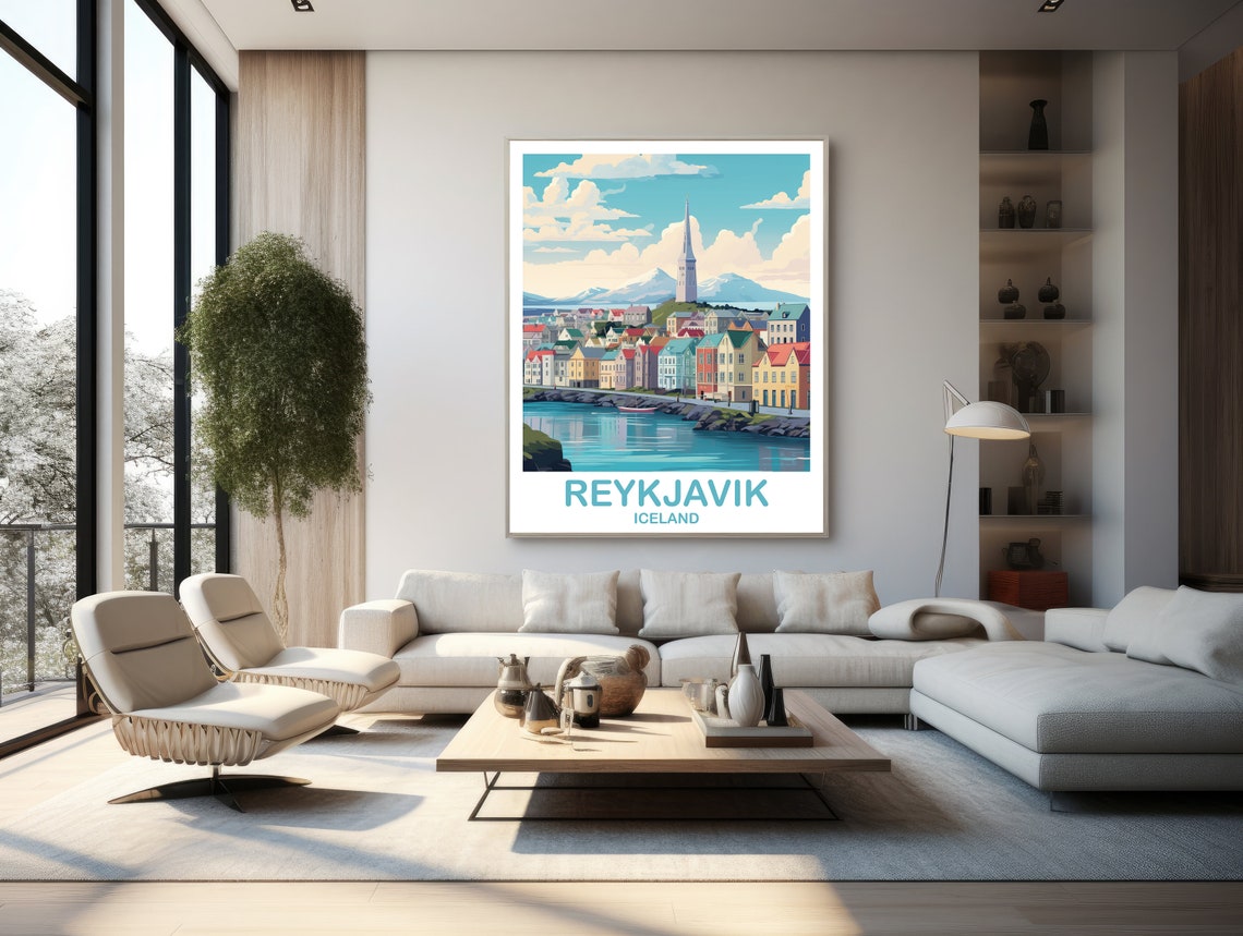 Reykjavik Iceland Travel Art Reykjavik Wall Art Iceland Wall Art Reykjavik Travel Wall Art Travel Poster Travel Wall Art T2euicre1 - Image 2