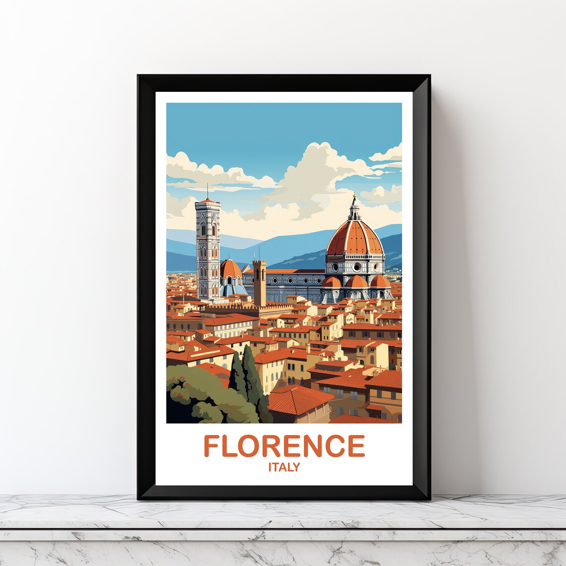 Florence Italy Travel Poster, Florence Travel Art