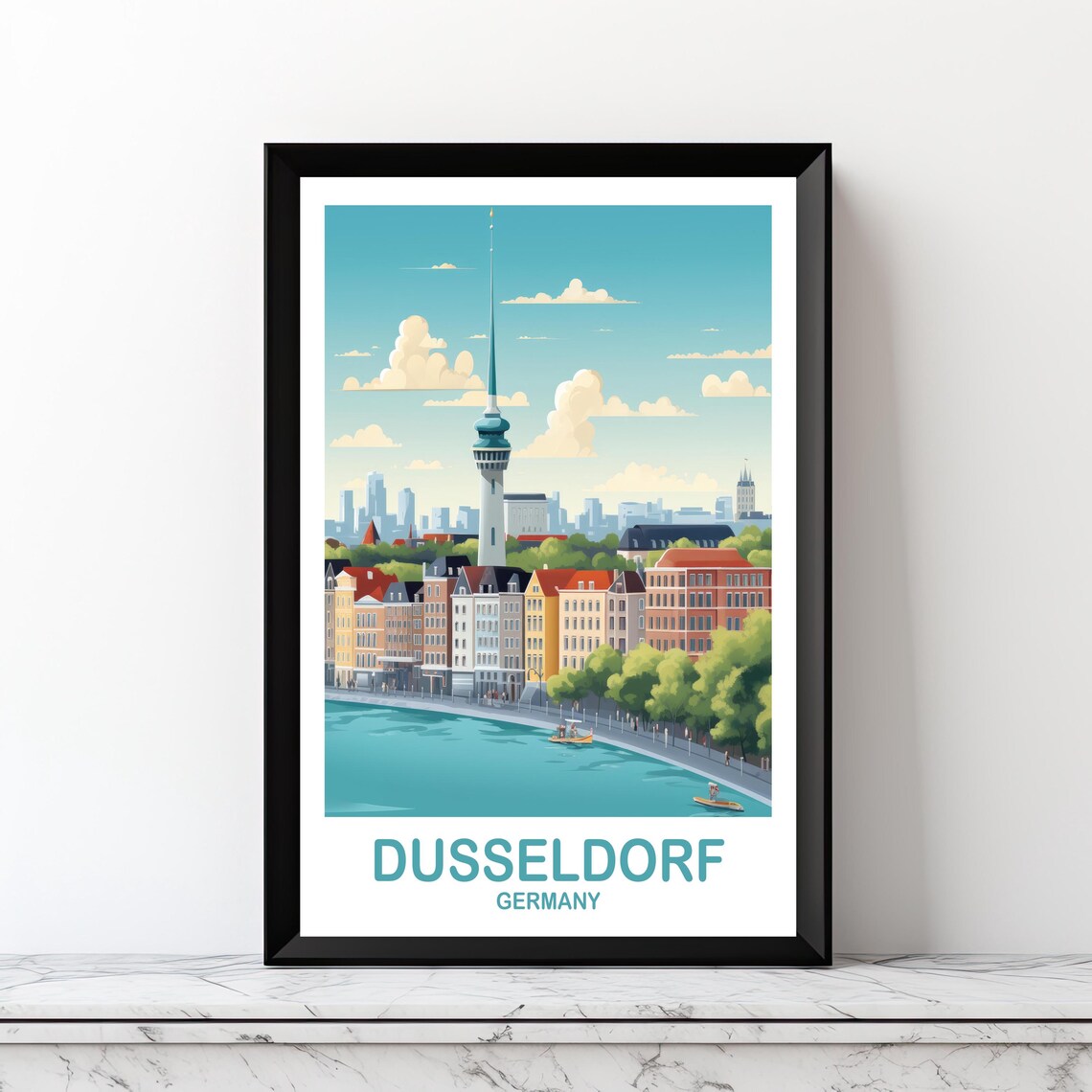 Dusseldorf Germany Travel Poster