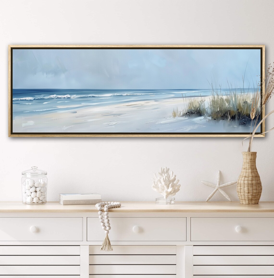 Seaside Repose Abstract Seascape, Beach House Art Print