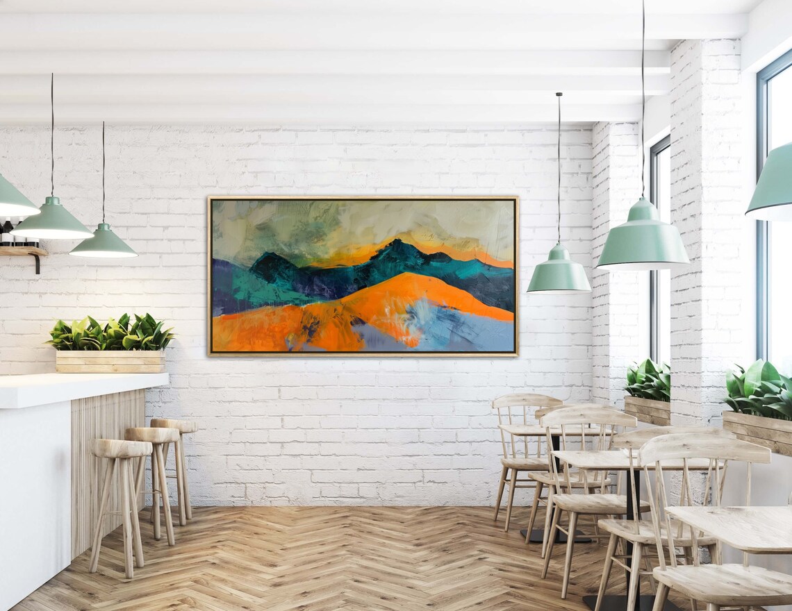 Abstract Mountain Panoramic Landscape Art Print - Image 4