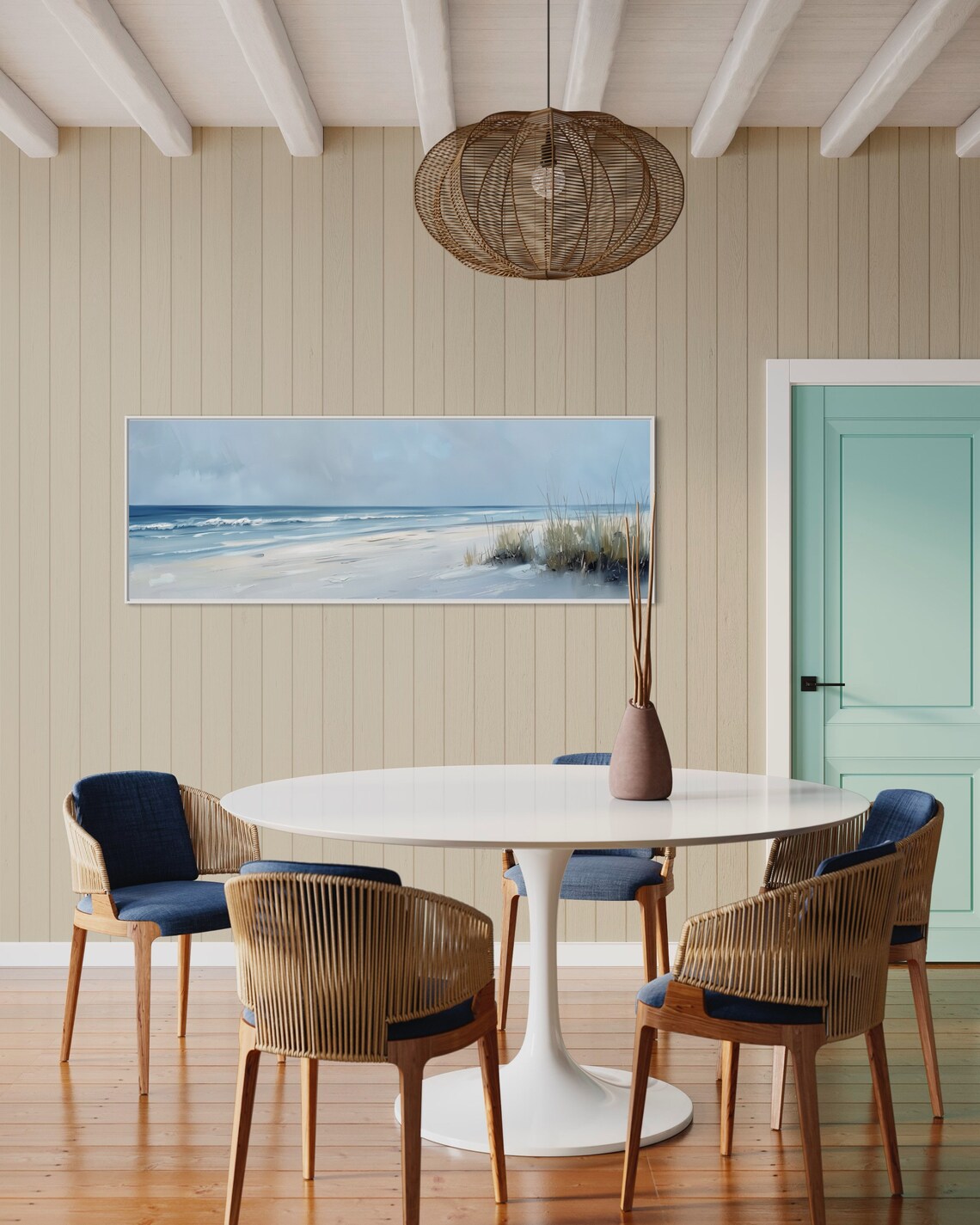 Seaside Repose Abstract Seascape, Beach House Art Print - Image 4