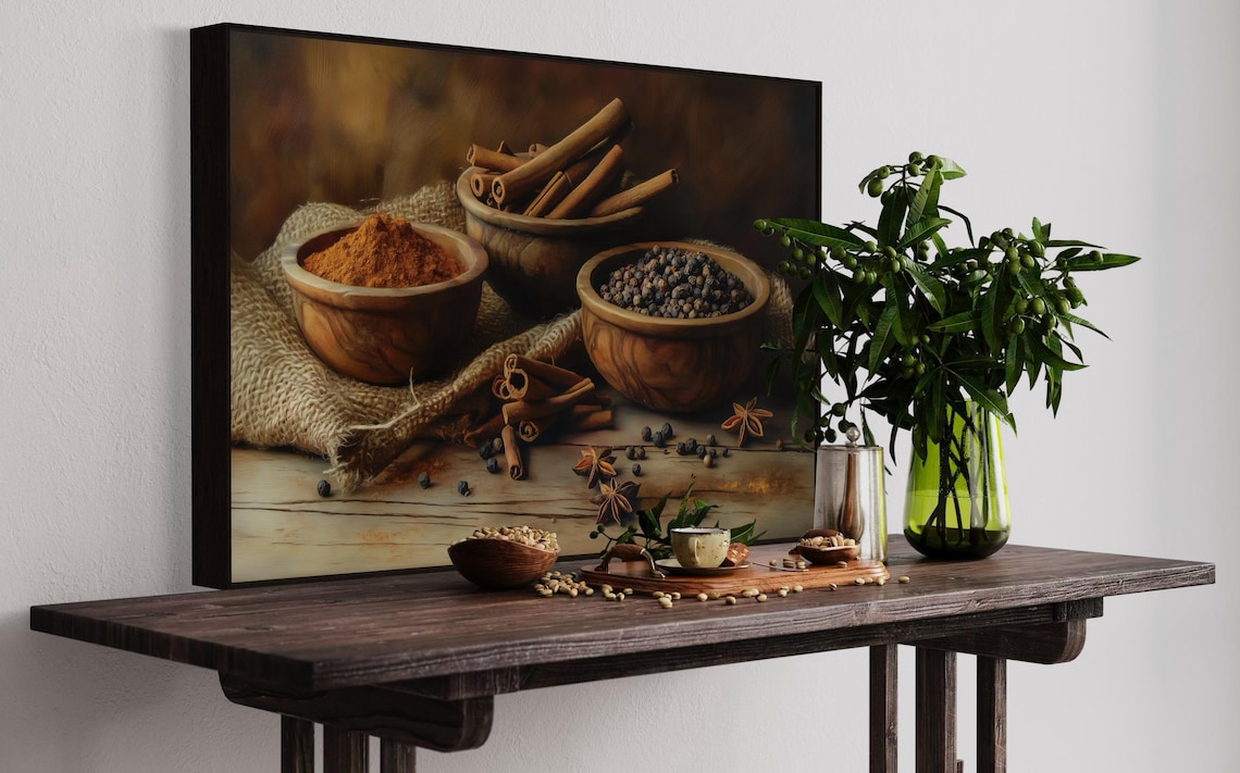 Rustic Spice Kitchen Art Print, Farmhouse Dining - Image 5