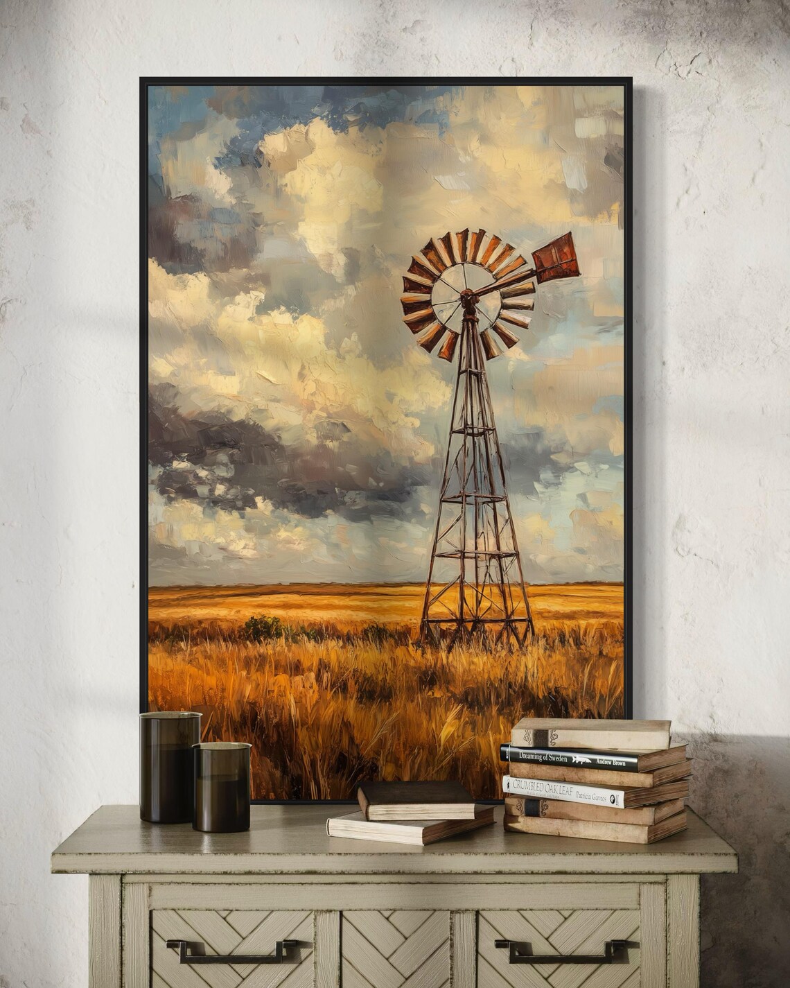 Rustic Windmill Minimalist Travel Poster - Image 2