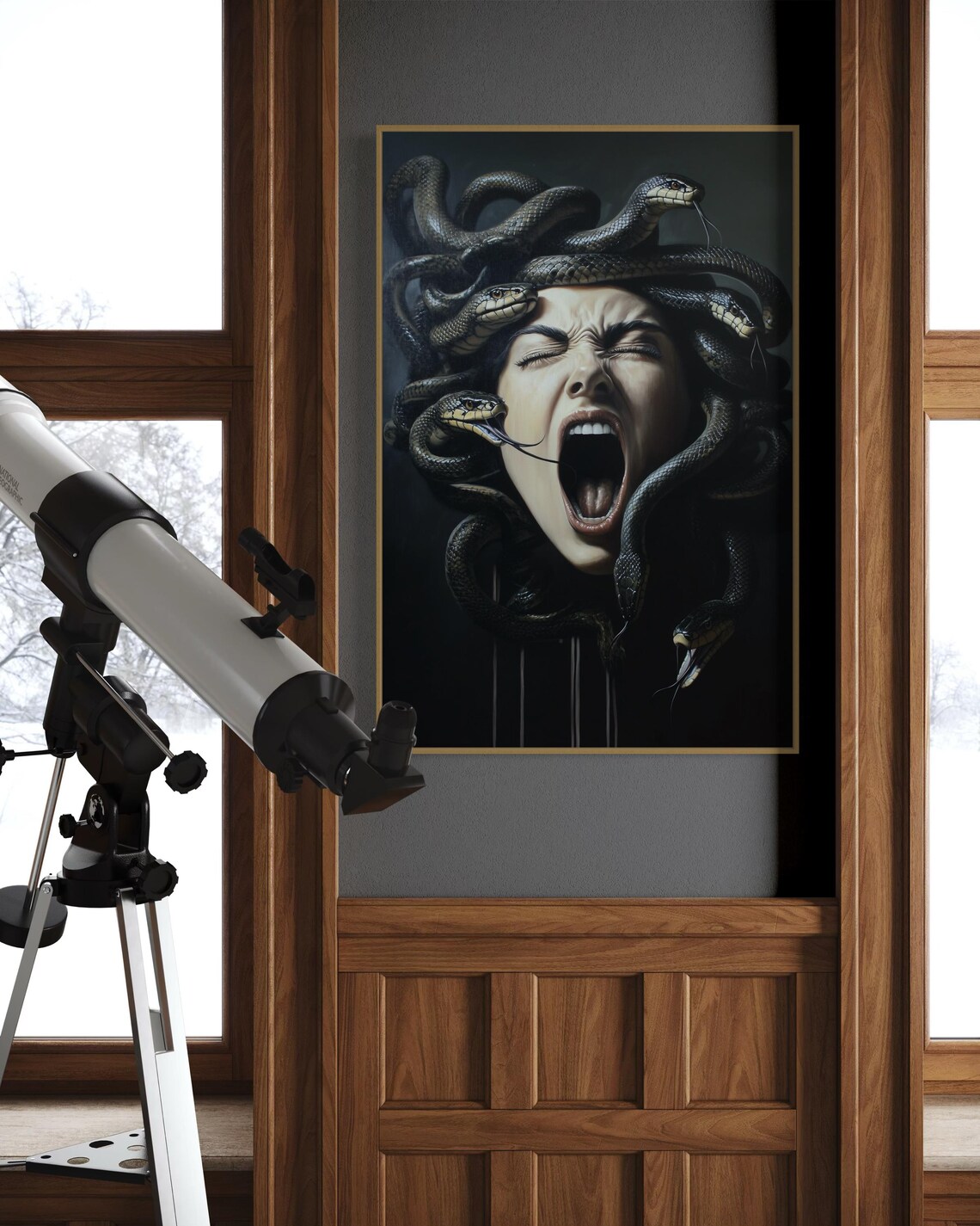 Medusa Gothic Dark Fantasy Greek Mythology Portrait - Image 3