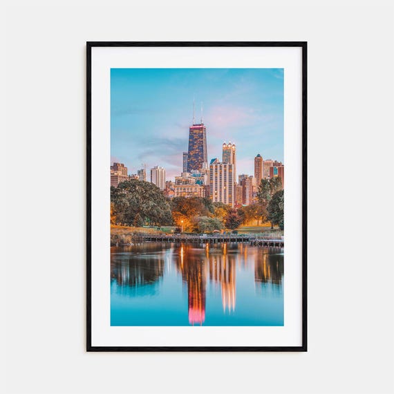 Lincoln Park Travel Poster, Colorful City Map