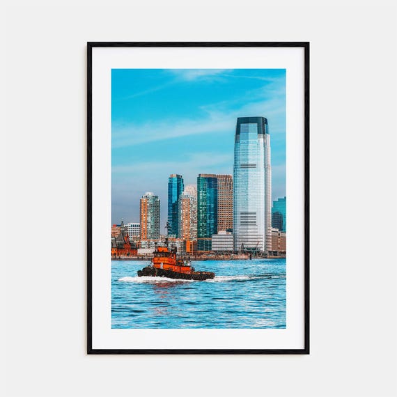 Jersey City Colorful Poster Print Jersey City Photo Wall Art Jersey City Wall Decor Jersey City Travel Print Street Map Poster City Map