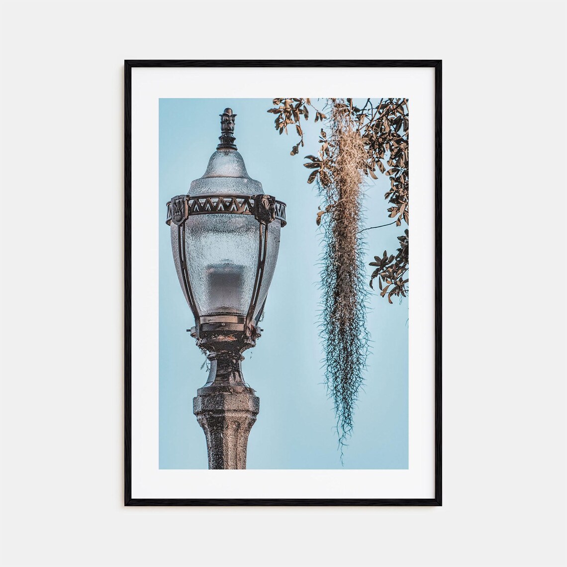 Baton Rouge Vintage Street Lamp With Spanish Moss Photo Poster