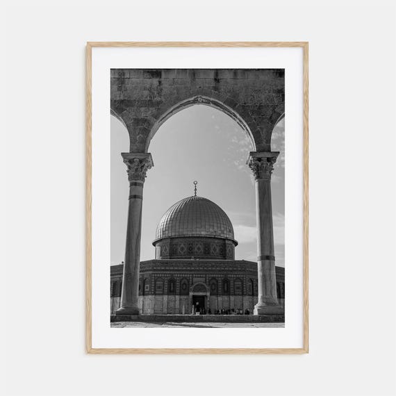 Palestine Black and White Travel Photo Poster Print