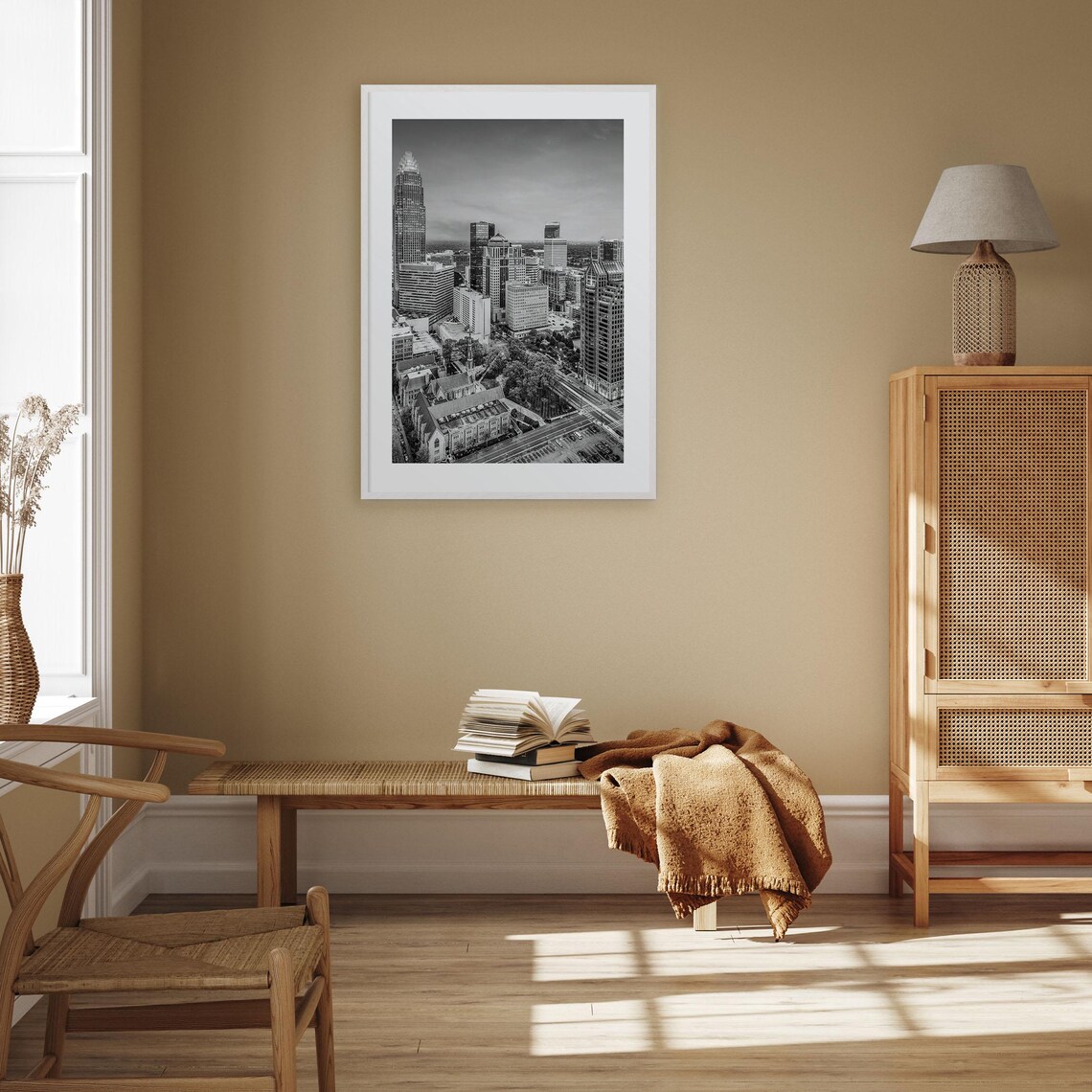 Charlotte Travel Poster, Black And White Map Art - Image 3