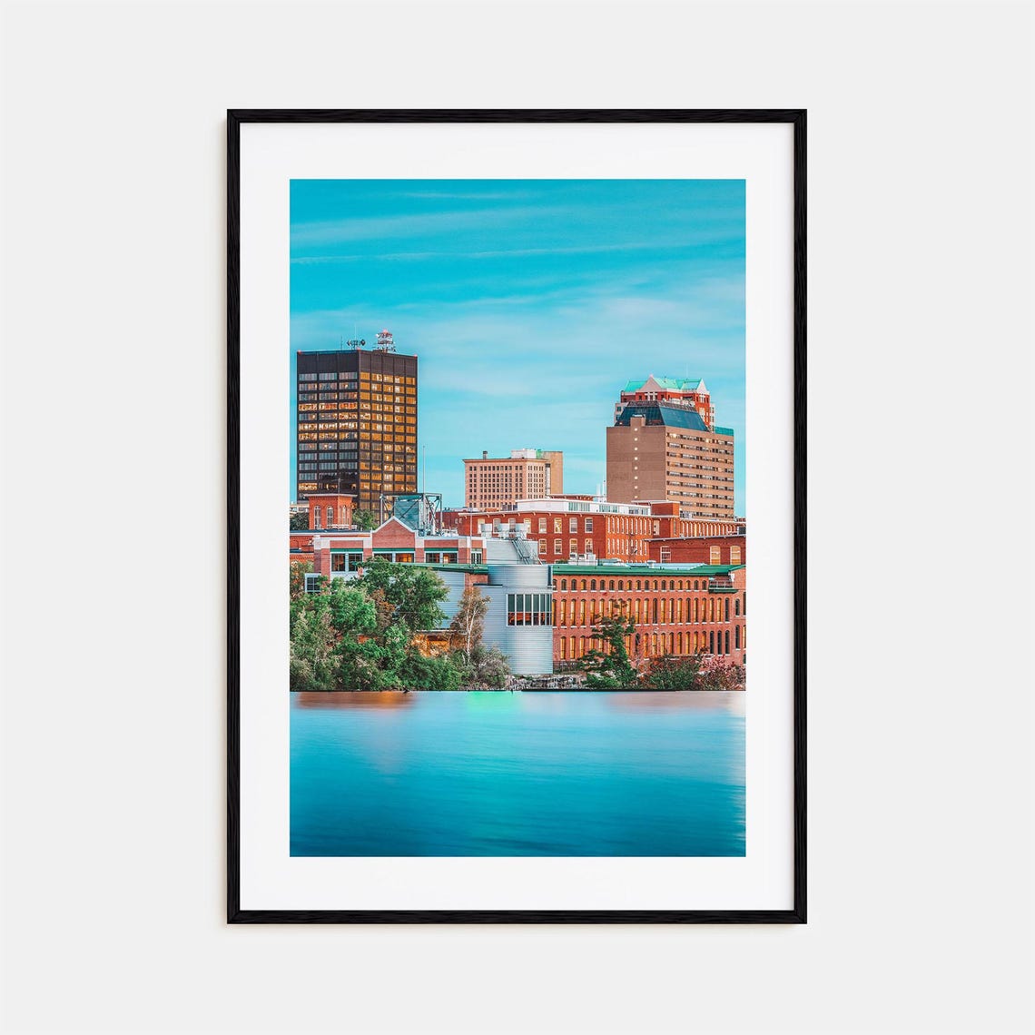 Manchester New Hampshire Colorful Poster Print Manchester New Hampshire Photo Wall Art Decor Travel Print Street Map Poster City Map
