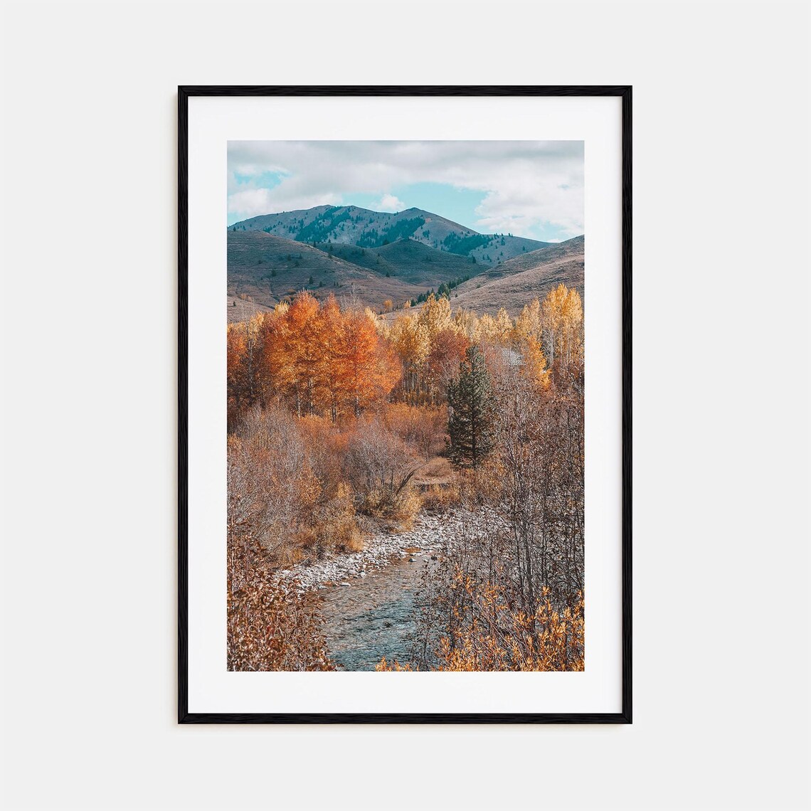 Sun Valley Idaho Autumn Creek Golden Aspen Valley Photo Poster